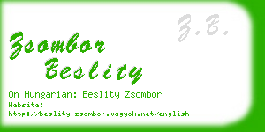 zsombor beslity business card